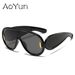 Ins Internet Celebrity Children's Sunglasses Personality Trendy Cool One Piece Children's Sunglasses Toad Frame Hip Hop Glasses_viptrois.com