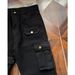 Men's Clothing High Street Niche Design Slim Fit Cargo Jeans – High Street Flared Trousers, Vintage Black Denim Pants With Distressed Detailing_viptrois.com