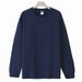 Pulse Cross-Border Dropshipping 270G Heavyweight All-Cotton Long-Sleeve Men's T-Shirt American Style Solid Color Basic_viptrois.com