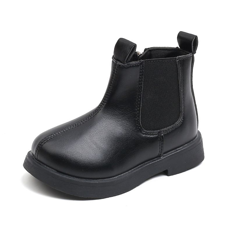 Child's shoes Fashion children's fashion boots Boys single boots Girls fashion ankle boots windproof warm tide_viptrois.com