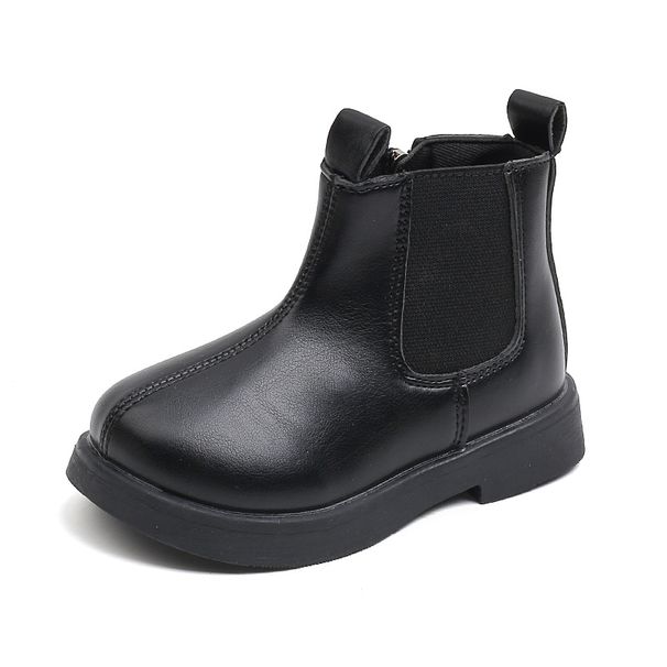Child's shoes Fashion children's fashion boots Boys single boots Girls fashion ankle boots windproof warm tide_viptrois.com
