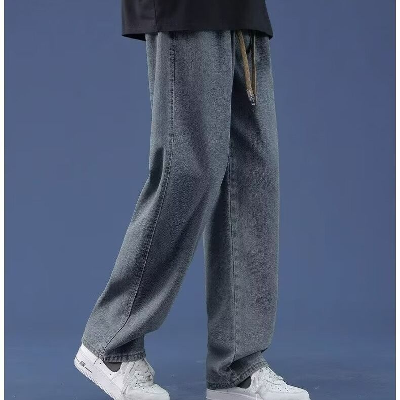 Men's Jeans Autumn Hot Sale Loose Straight Wide-Leg American Style Trendy Brand Workwear Casual Pants For Men_viptrois.com