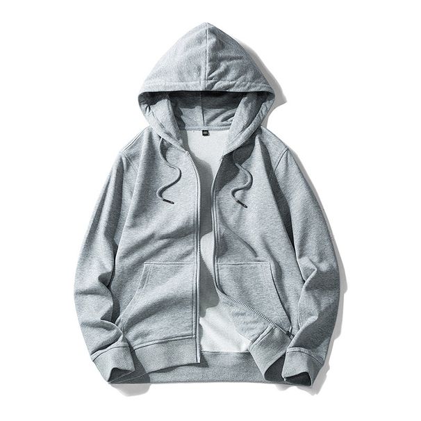 Men's Clothing New Sweater Couple Hooded Zipper Cardigan Korean Style Cotton Top Casual Sports Jacket Long Sleeve_viptrois.com