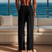 Men's Clothing Spring And Autumn Youth Men's Vertical Striped Pants Pit Striped Casual Sports Fashion Wide Leg Pants_viptrois.com