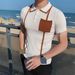 Men's Summer Knitted Contrast Color Lapel Polo Shirt Short Sleeve Breathable Ice Silk Cotton Blend Fashion Trend T-Shirt_viptrois.com