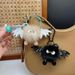 Adorable Halloween Devil Keychain - Faux Fur Plush Bag Charm For Purse, Backpack, And Car Keys - Cute Gothic Accessory For Women And Men_viptrois.com