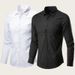 Men's Slim Fit Non-Iron Dress Shirt – Business Casual Long Sleeve Oxford Shirt (S-5XL, Wrinkle-Free Office & Formal Wear)_viptrois.com