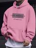 Men's Autumn And Winter Casual Fashionable Loose Hooded Sweatshirt With Los Angeles Letter Pattern Printed Warm Long Sleeved Pullover_viptrois.com