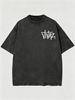 Summer New Washed Short-sleeved T-shirt, Men's Graffiti Vivaz Letter Creative Printing Half-sleeved Youth Trend Versatile Casual Loose Base_viptrois.com