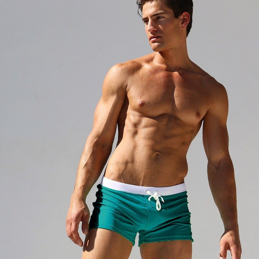 Men's Clothing Swimming Trunks Boxer Trunks Fashionable Back Pocket Design Beach Pants Quick Drying Pants Men's Swimsuit_viptrois.com