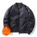 Men's Bomber Jacket - Windproof & Quilted Lining Flight Jacket For Men, Slim Fit, Lightweight & Warm, All-Season Casual Outerwear_viptrois.com