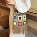 Women's Shoulder Bags Hand-crafted Crochet Hollowed-out Woven Handbag With Contrasting Colors, Bohemian Chic Chic Crochet Knitted Bag For Women_viptrois.com