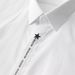 Men's Stylish Letter & Star Embroidered Shirt – Slim Fit Long Sleeve Cotton Casual Top With Unique Placket Design_viptrois.com