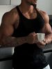 Men's Clothing American Fitness Vest Men's Quick Drying Breathable Outdoor Training Vest Summer Trendy Brand V Neck Sleeveless Sports Vest_viptrois.com