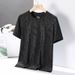 Men's Clothing T Shirt New Ice Silk Geometric Print Youth Casual Half Sleeve Quick Dry Fitness Clothing Men_viptrois.com