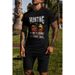 Men's Clothing Short Sleeved T Shirt Shorts Sexy Comfortable Loose Two Piece Suit_viptrois.com