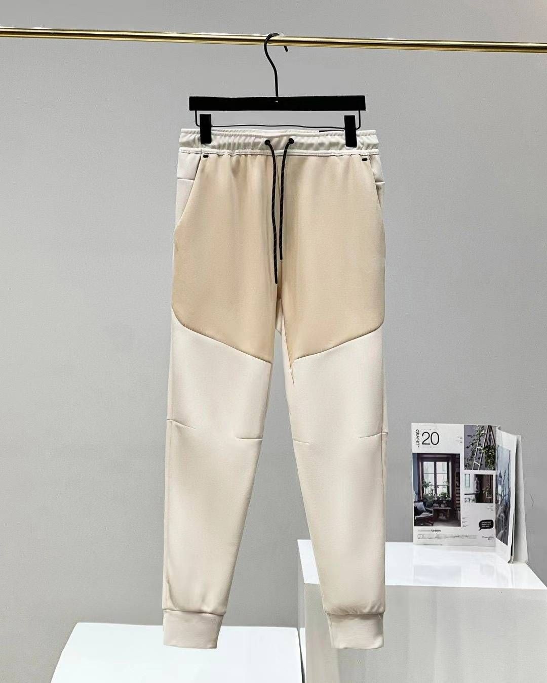 Men's Clothing New Men's Knitted Back Tapered Sweatpants Sports Leisure Training Pants 496 Back Zipper_viptrois.com
