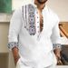 Trendy Men's Summer New Long-sleeved Stand-up Collar Semi-cardigan Casual Thin Shirt_viptrois.com