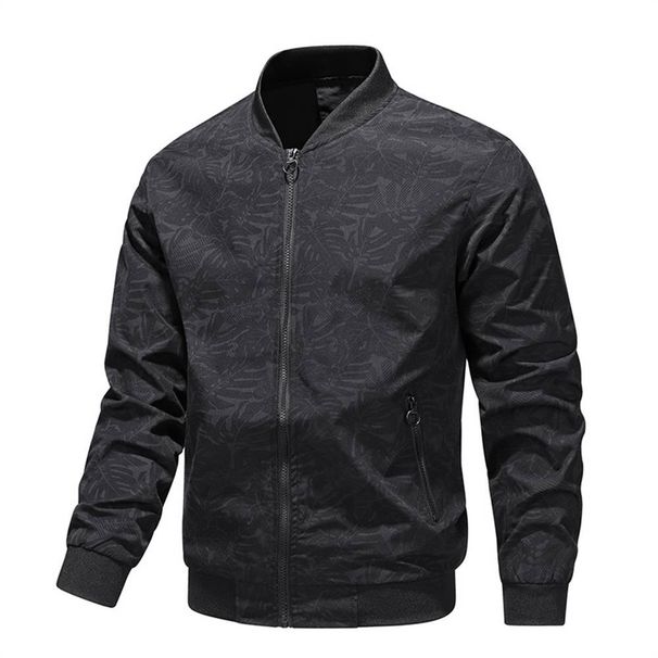Fashion Outerwear Windbreaker Jacket Men's Stand Collar Splicing Long Sleeve Casual Loose Zipper Jacket M-5XL_viptrois.com