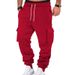 Men's Autumn And Winter Workwear Pants With Fleece, Large-sized, Multi-pocket, Casual And Sporty Tights_viptrois.com