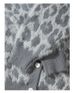 Retro Leopard Print Knit Cardigan – Unisex Oversized V-Neck Sweater (Gray, S/M/L/XL)_viptrois.com