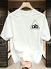 3 Pack Premium Men's Triangle Outline Aib Letter Logo Printed T-Shirt, Pure Cotton Crew Neck Casual Tee Luxury Summer Essential Black White Grey_viptrois.com