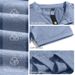 Men's Classic Fit Polo Shirt, Breathable Cotton Blend Short Sleeve Top With Button-Up Collar For Casual Summer Wear_viptrois.com