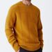 Round Neck Three Dimensional Plaid Sweater Casual Fashion Loose Knitted Solid Color Sweater Men's Knitted Sweater Style Optional_viptrois.com