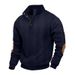 America Style Sprig Ad Autum Jacquard Me's Butto Stad Collar Patchwork Hery Log Sleeve Casual Sweatshirt For_viptrois.com