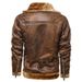 Men's Clothing Lambskin Suede Suede Jacket Locomotive Plus Velvet _viptrois.com