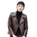 High End Motorcycle Handsome PU Leather Jacket Men's Autumn 2025 New Trendy Brand Loose Lapel Casual Jacket_viptrois.com