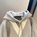 Contrast Color Hooded Knitted Sweater Men And Women Trendy Vintage Fake Two Piece Sweater Jacket_viptrois.com