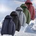Men's Winter Warm Hooded Puffer Jacket - Windproof Waterproof Lightweight Quilted Coat For Outdoor Sports & Casual Wear_viptrois.com