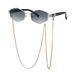 2025 New Fashion Chain Sunglasses Women's Irregular Frame Premium Sunglasses Women's Korean Edition Sunglasses Wholesale Sunglasses_viptrois.com