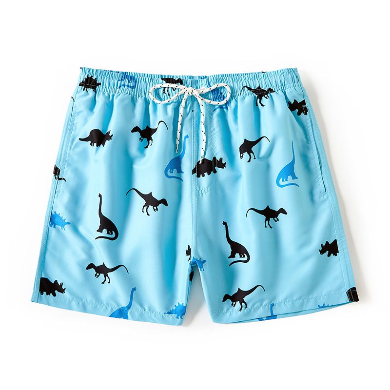 Men's Shorts Triangle Net Inside Dinosaur Print Beach Pants_viptrois.com