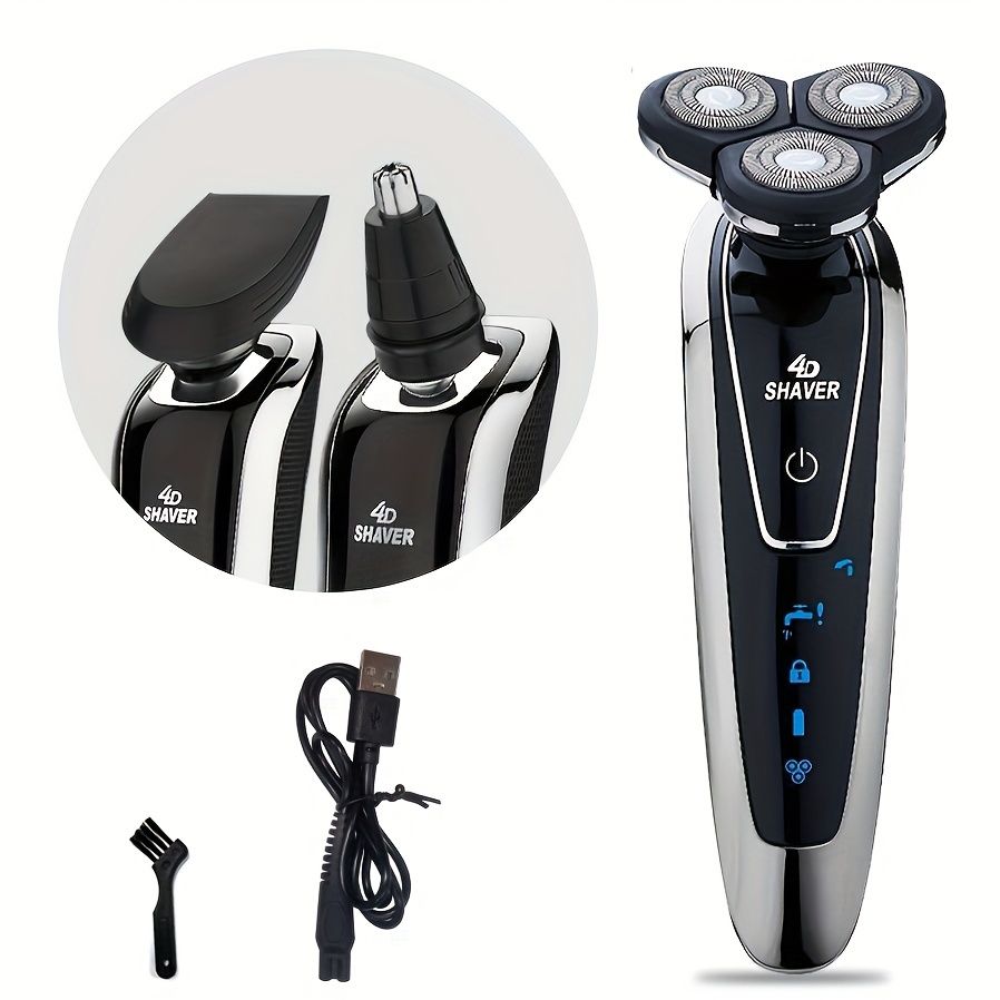 Rechargeable Electric Razor Men - Cordless, Waterproof, Wet/Dry Shaving For A Clean And Smooth Face_viptrois.com