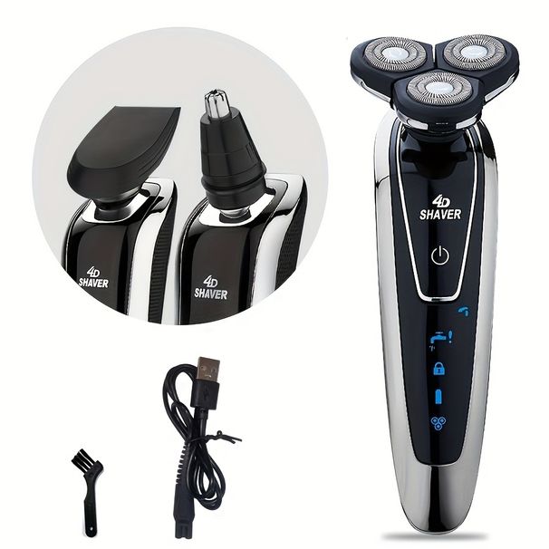 Rechargeable Electric Razor Men - Cordless, Waterproof, Wet/Dry Shaving For A Clean And Smooth Face_viptrois.com