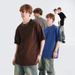 Short Sleeve T-Shirt Pure Cotton Loose Trendy Brand Crew Neck Niche Inner Layer Base Shirt Men_viptrois.com