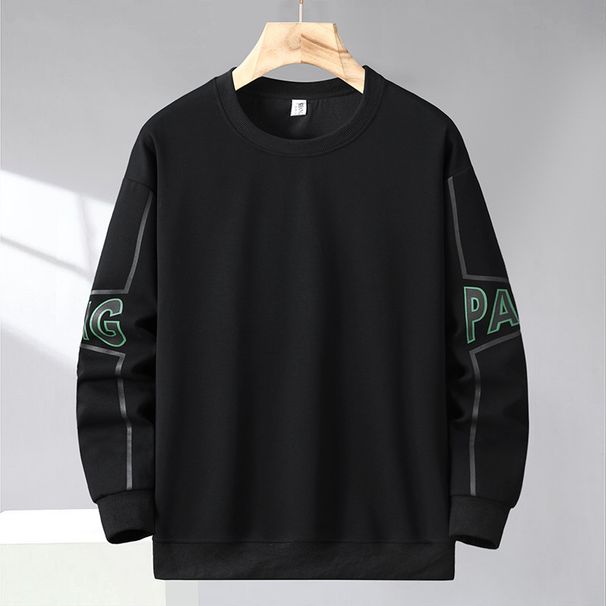 Men's Clothing Plus Size Autumn New Black American Style Heavy Loose Teenager Fat Plus Fat Plus Size Coat_viptrois.com