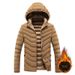 Rib Clothes, Cotton-padded Clothes For Men, Slim-fit Removable Hats, Piled Thickened Hooded Jackets For Men_viptrois.com