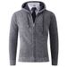 Men's Fleece-Lined Hooded Sweater Cardigan - Warm Knit Pullover For Winter, Plus Size Options (M-3xl, Grey/Navy/Burgundy/Brown)_viptrois.com