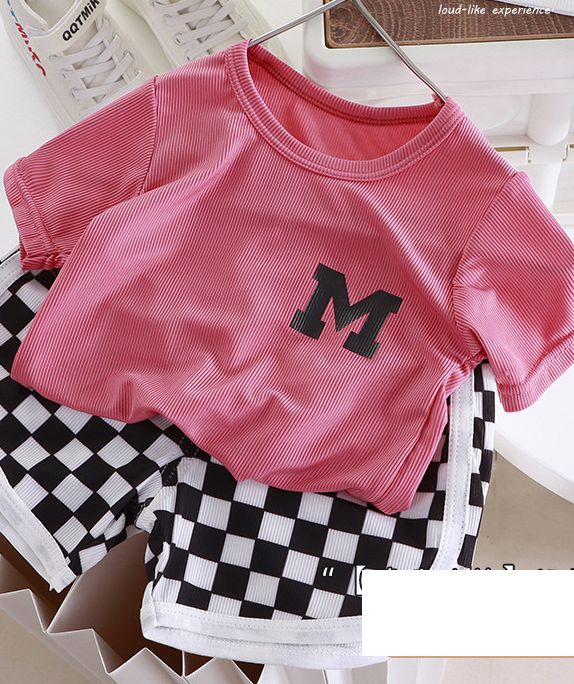 Summer Korean Children's Short Sleeved Suits For Boys, Casual T Shirts And Shorts, Two Piece Suits_viptrois.com