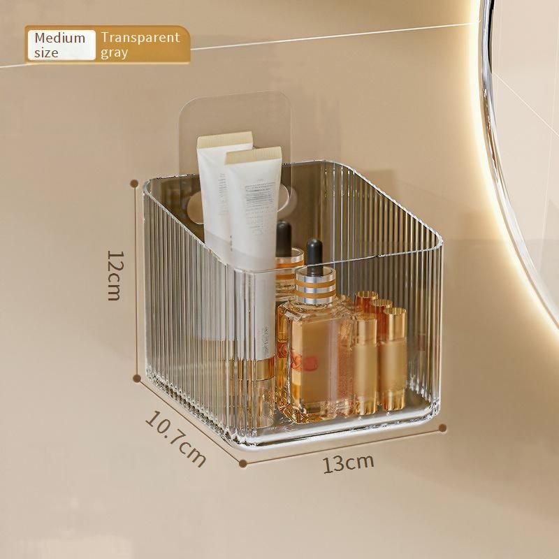 Toiletry Kits Bathroom Mirror Cabinet Storage Box Bathroom Cosmetics Lipstick Perfume Rack Dressing Table Cabinet Wall Hanging Storage Box_viptrois.com