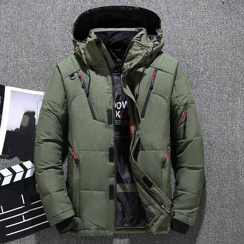 Men's Short Winter Casual Outdoor Thickened Hooded Down Jacket_viptrois.com