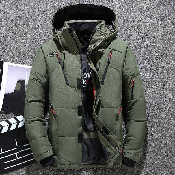 Men's Short Winter Casual Outdoor Thickened Hooded Down Jacket_viptrois.com
