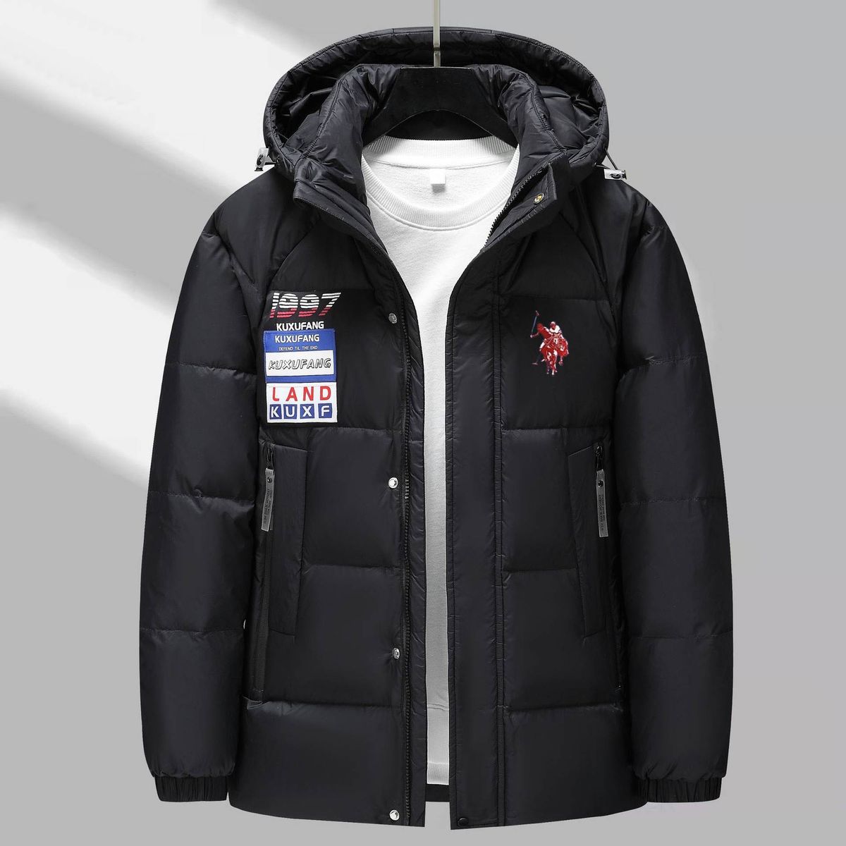 Men's Clothing 25 New Autumn And Winter High-quality Embroidered Chest Label Loose Detachable Hooded Warm Thickened Cotton Jacket_viptrois.com