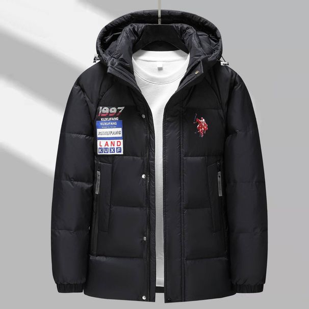 Men's Clothing 25 New Autumn And Winter High-quality Embroidered Chest Label Loose Detachable Hooded Warm Thickened Cotton Jacket_viptrois.com
