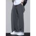 Korean Style Men's Casual Pants - Loose Fit Retro Wide Leg Trousers, Trendy Streetwear & Sporty Comfort_viptrois.com