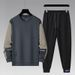 "Men's Jogger Set – Thickened Fleece-Lined Sweatsuit For Gym & Running (White/Grey/Khaki/Black) – Stretch Polyester Athletic Outfit M-5XL"_viptrois.com