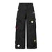 Men's Clothing Women's Floral Embroidered Work Jeans For Autumn And Winter American Retro Multi Pocket Army Green Loose Wide Leg Mopping Pants_viptrois.com